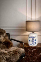 New Luxury Desenli Seramik Abajur - 0