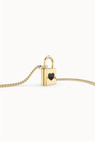 18 Ayar Altın Kaplama Kilit Kolye - 0