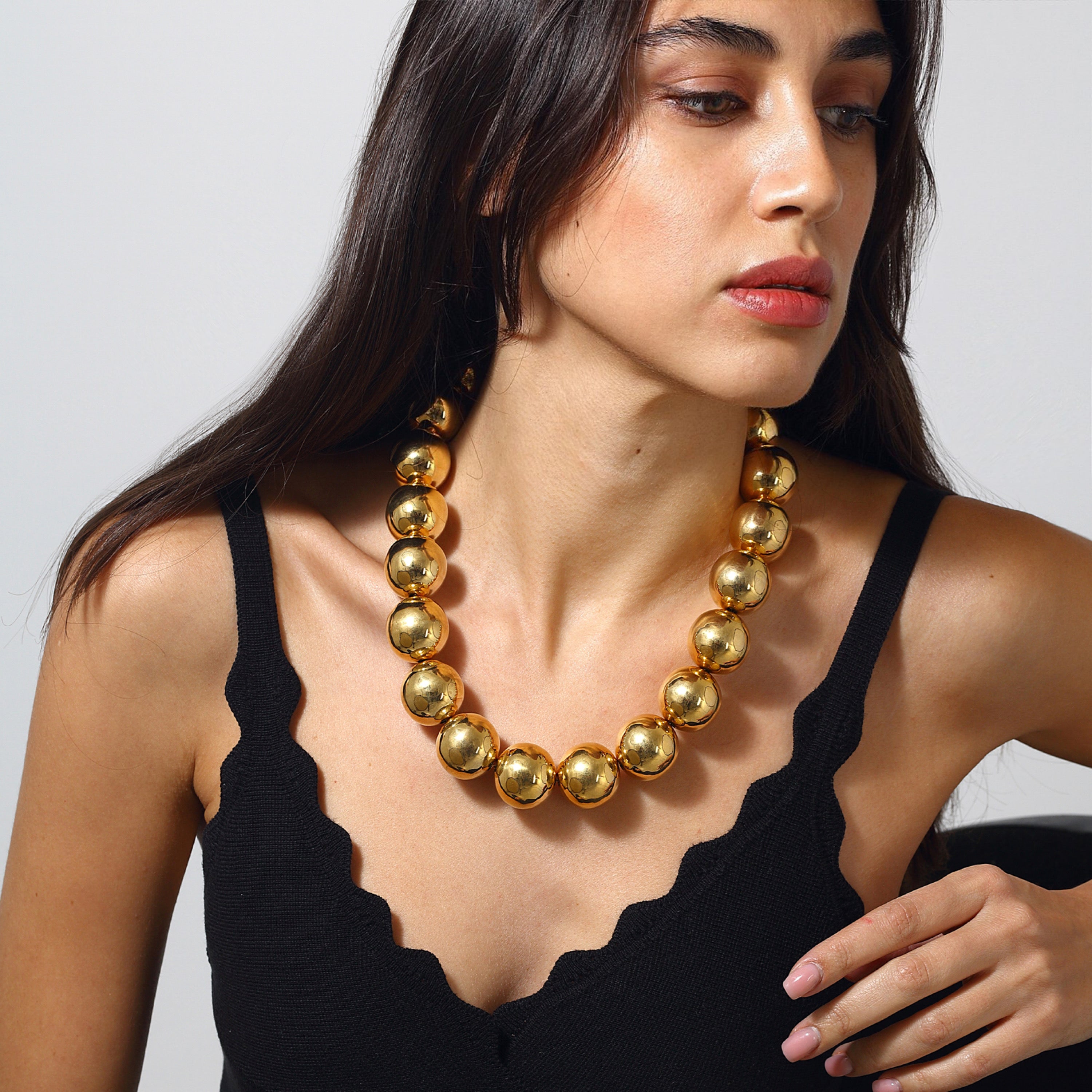 Luna Ball Necklace Large Size Balls - 0