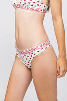 Valentine Collection Kadın String Külot Burgundy Hearts - 3