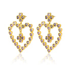 Mighty Heart Earrings Violet - 1