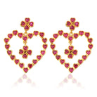 Mighty Heart Earrings Vibrant Pink - 0