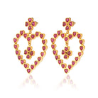 Mighty Heart Earrings Vibrant Pink - 1