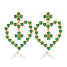 Mighty Heart Earrings Emerald Green - 0