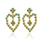 Mighty Heart Earrings Emerald Green - 1