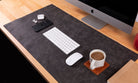 Still & Silent – Charcoal Gerçek Deri Masa Matı Macbook Altlığı - 4