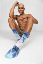 Smile Dye Unisex Batik Desenli Dikişsiz Tenis Çorap Wellbeing - 5