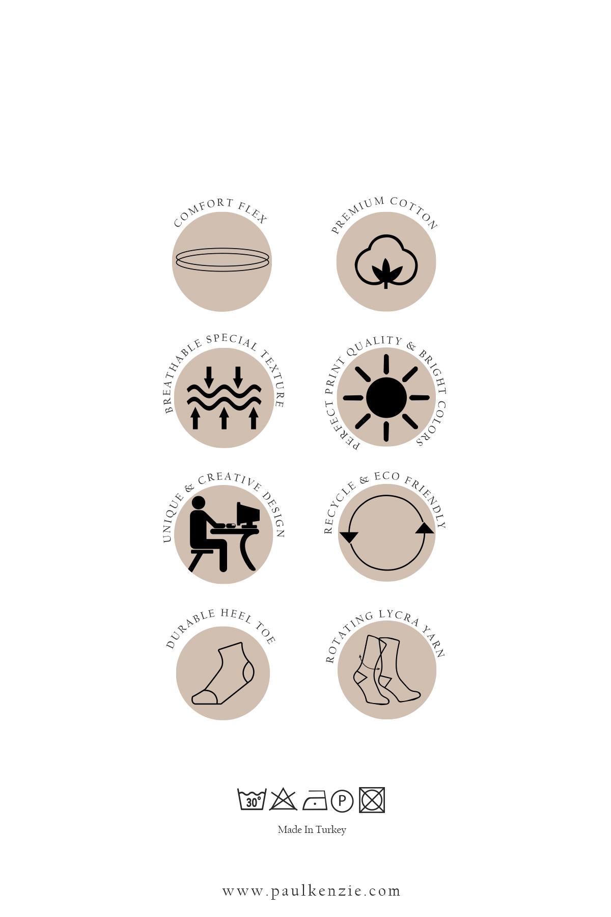 Smile Dye Unisex Batik Desenli Dikişsiz Tenis Çorap Wellbeing - 6