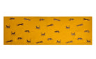 Leopar Desenli Dekoratif Sarı Keten Runner - 40 Cm 120 Cm - 5