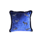 Dekoratif Zebra Desenli Lacivert Kadife Kırlent Kılıfı 45 X 45 Cm - 0