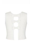 Sırtı Cut-Out Detaylı Ekru İnce Tafta Şık Top/Blouse - 2