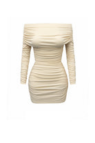 Limited Edition Nude Echo - Bej Rengi Jarse Elbise - 6