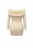 Limited Edition Nude Echo - Bej Rengi Jarse Elbise - 7