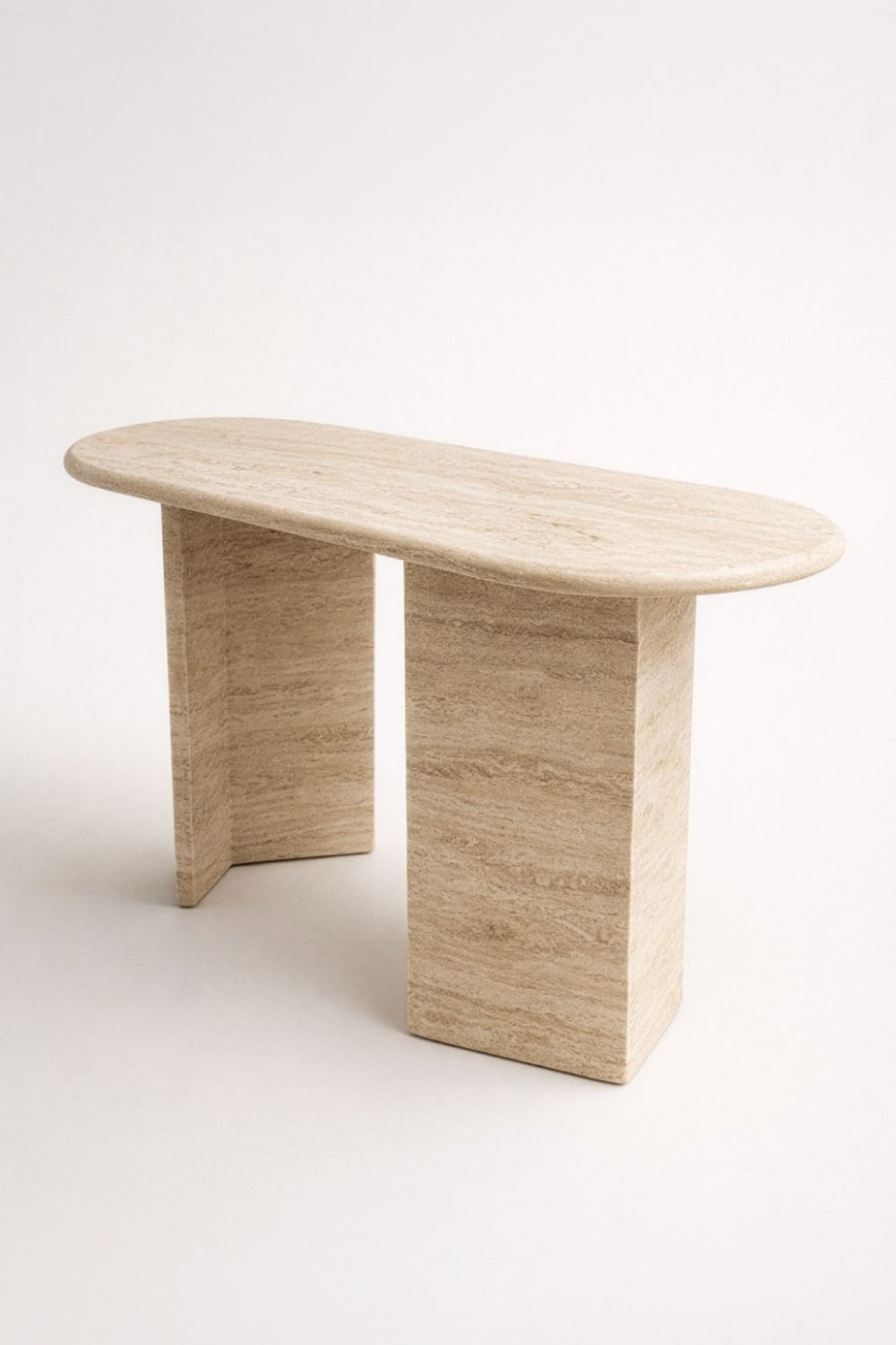 Elio Traverten Orta Sehpa – Doğal Taş Modern Tasarım - 0