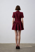 Sadia Ceket Mini Elbise Bordo - 2
