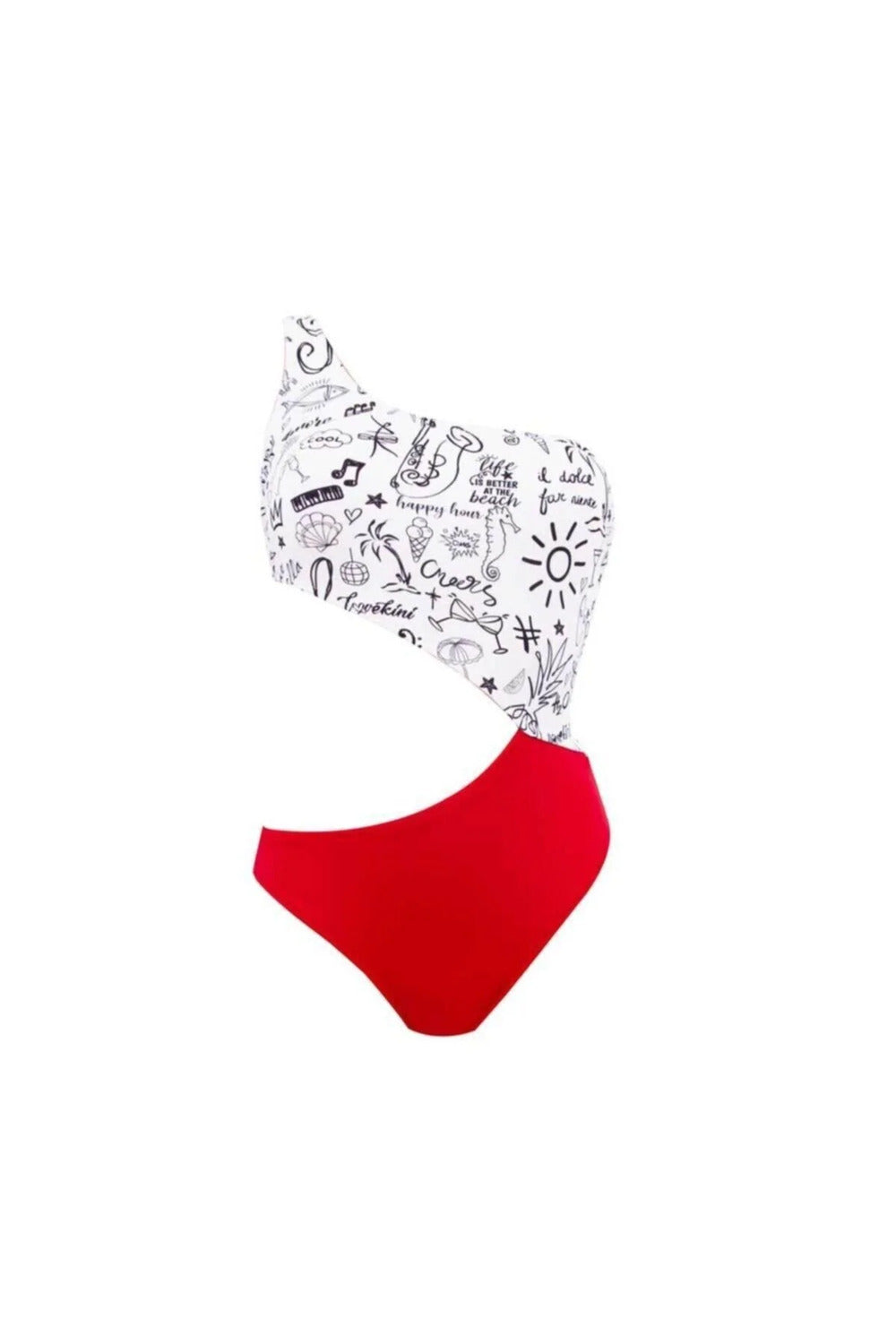 Happy Hour Red Kids Cut-Out Swimsuit - 0