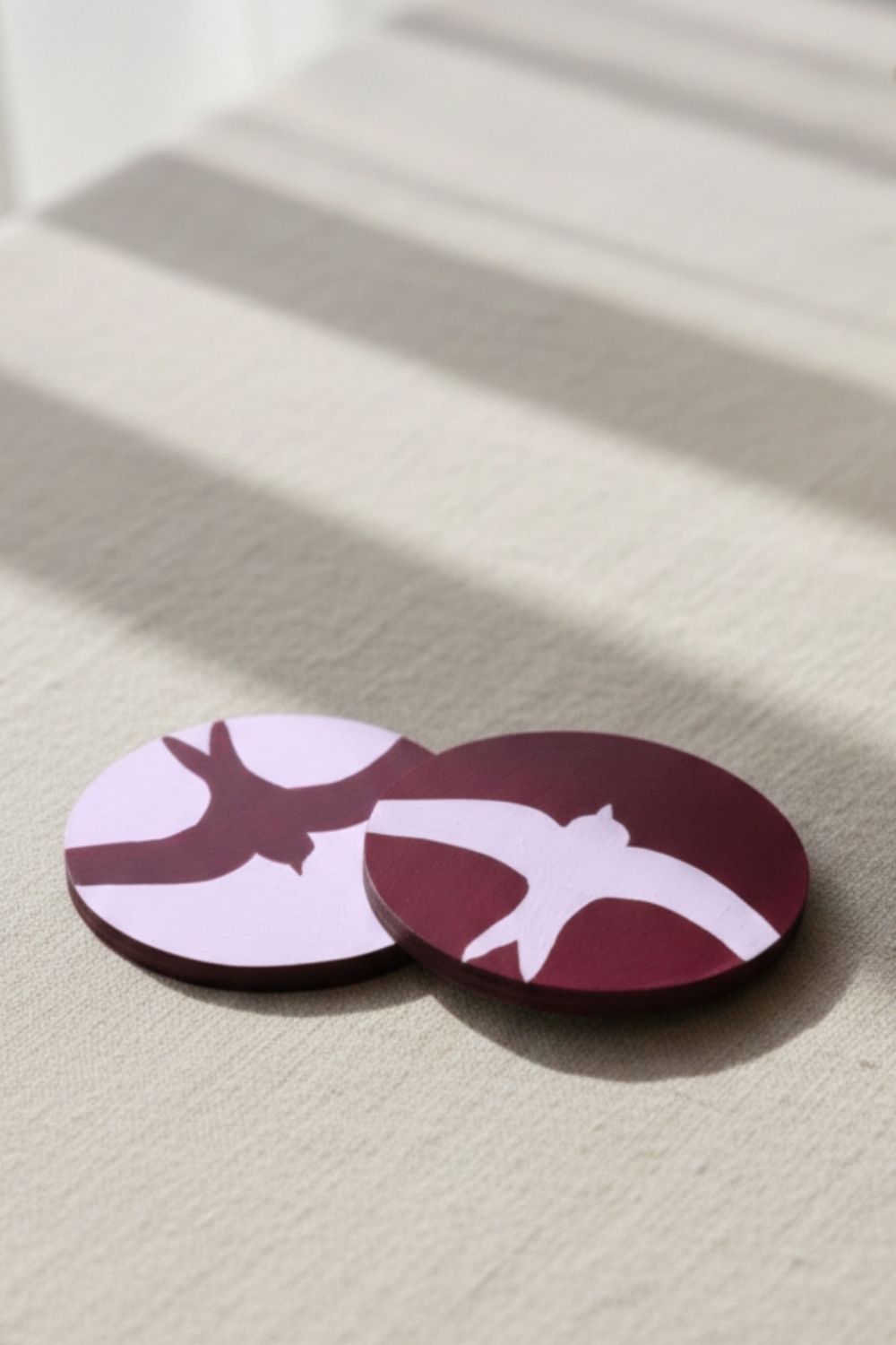 Kuşlar | El Yapımı Ahşap Bardak Altlığı 2'li - 2