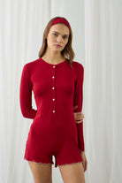 Amour Heart Jumpsuit Red - 0