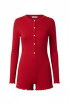 Amour Heart Jumpsuit Red - 1
