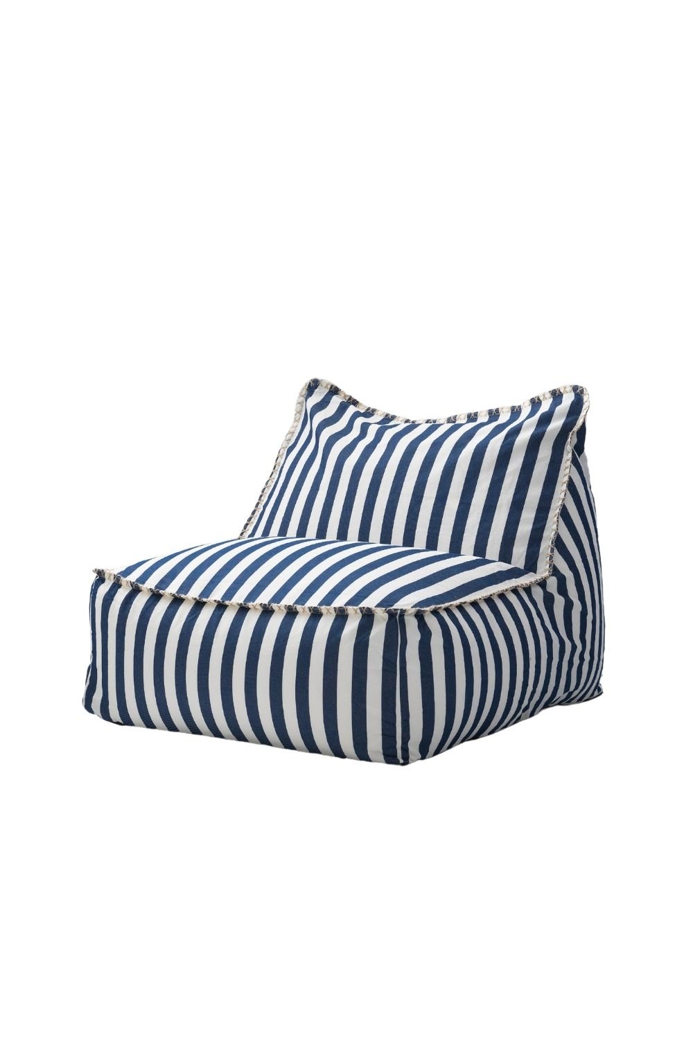 Modern Lacivert & Beyaz Doly Koltuk | Minimalist Ve Şık Lounger Tasarımı - 3