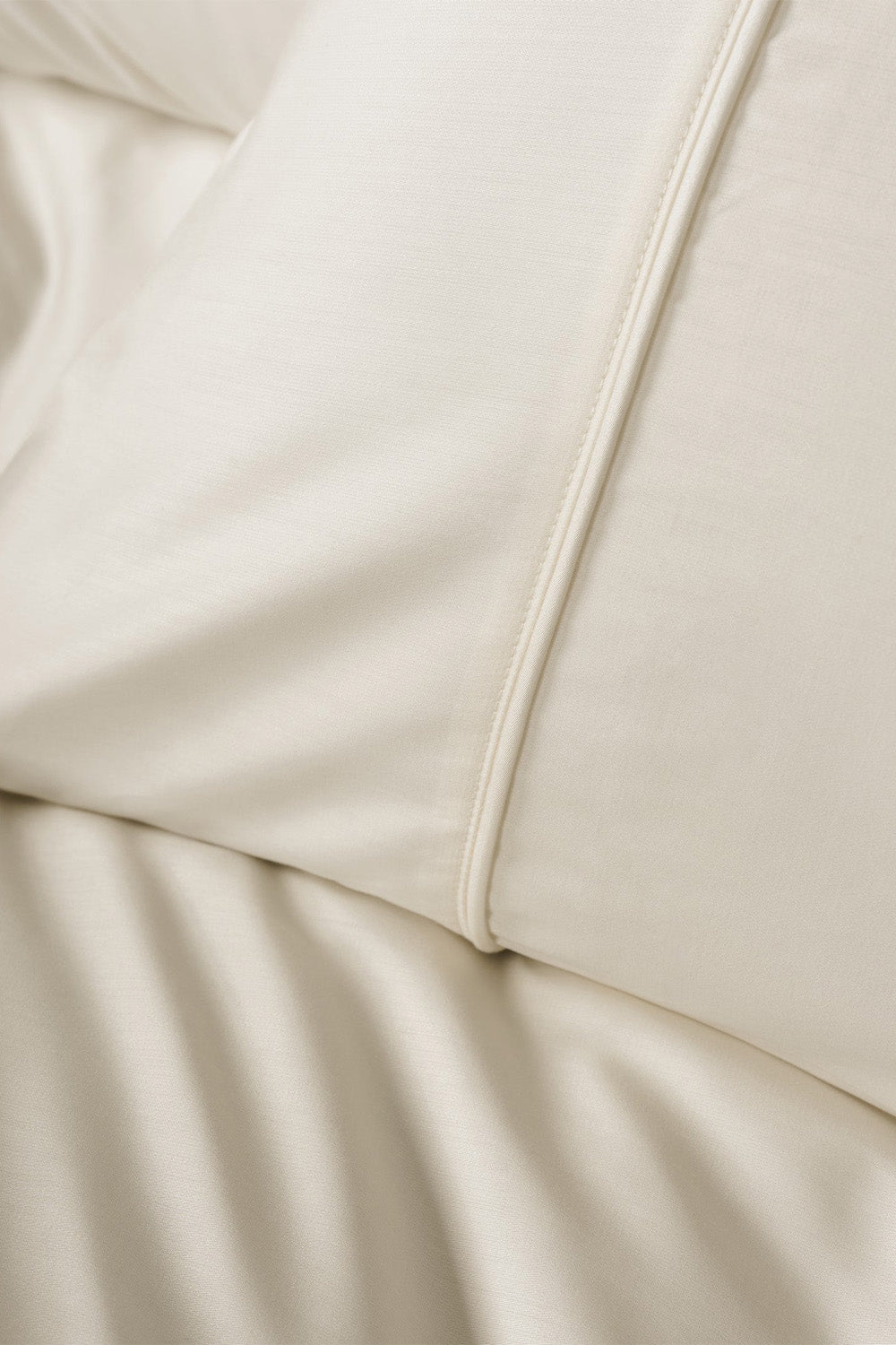 Silky Saten Çift Kişilik Nevresim Takımı Ekru - 2