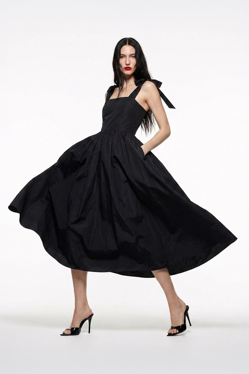 Limited Edition Orchid - Siyah Midi Elbise - 3