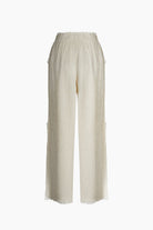Crinkle Linen Yırtmaçlı Pantolon - 5