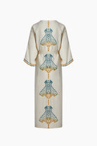 Crinkle Linen Renkli Baskılı Kimono - 1