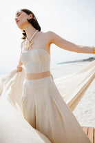 Keten Bandeau Bluz - 0