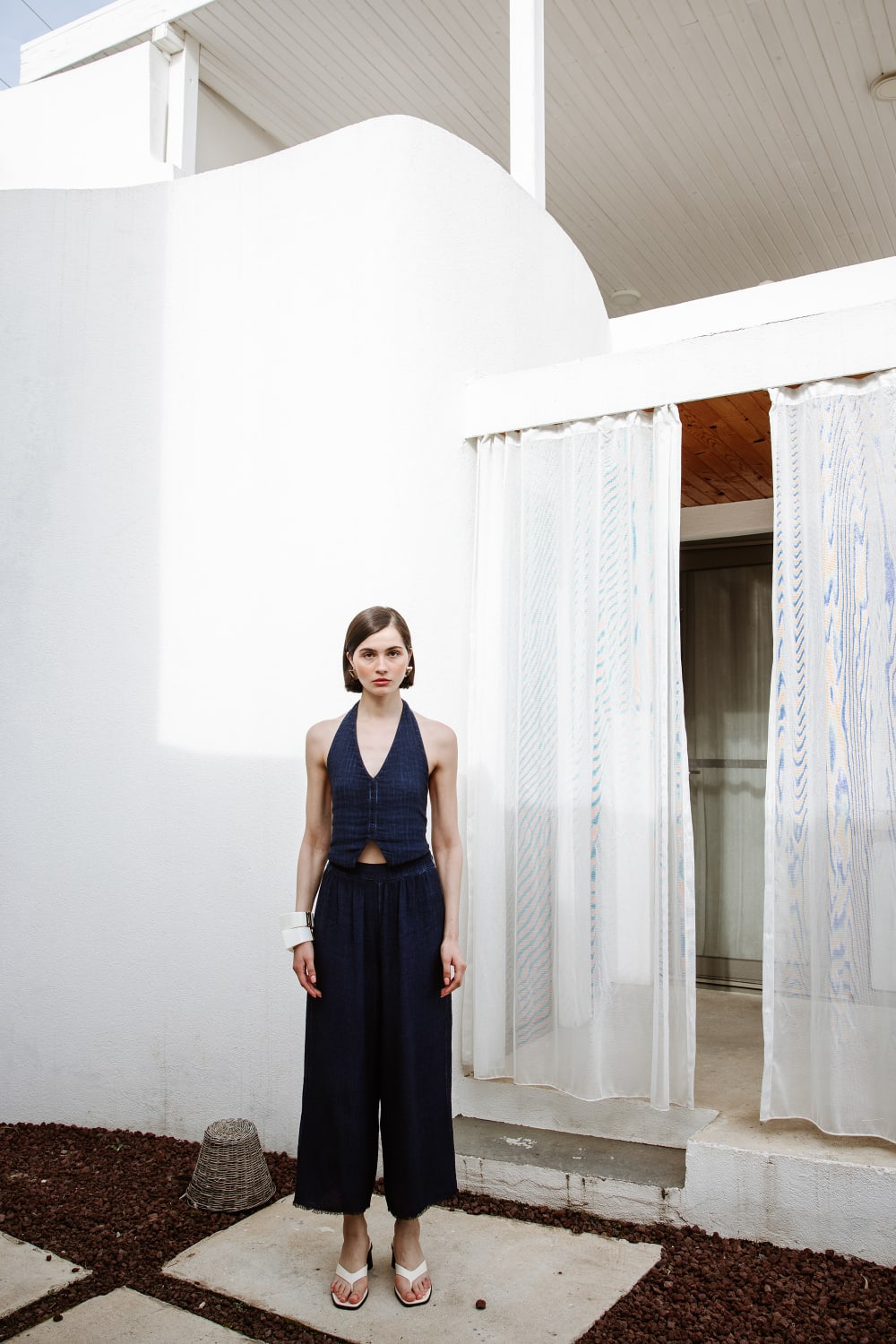 Keten Navy Yelek - 5