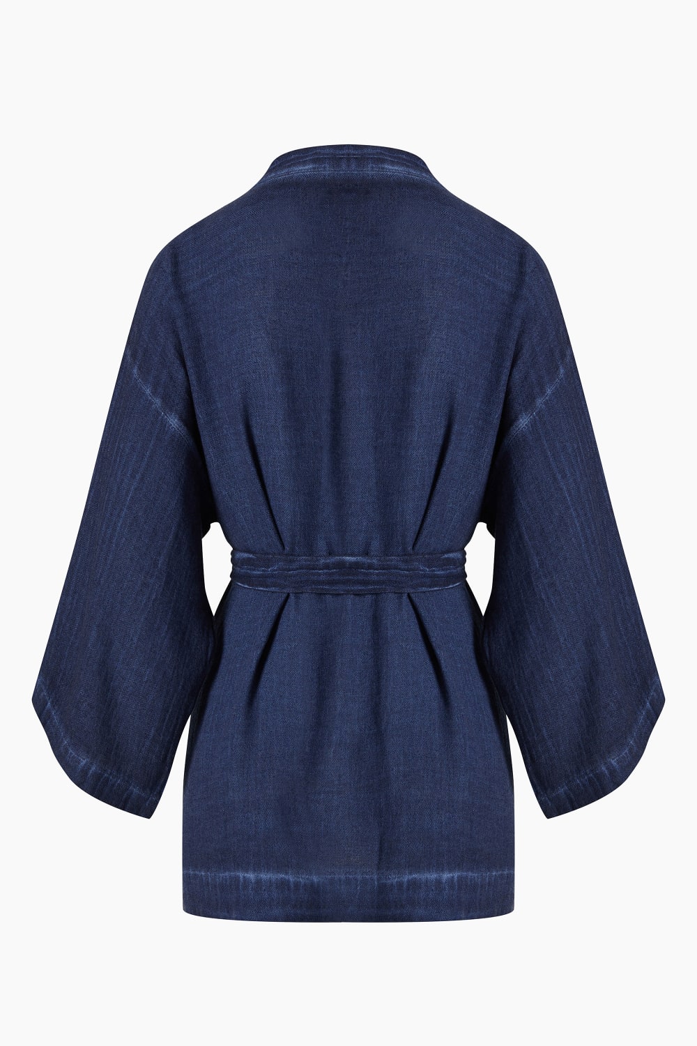 Keten Navy Kısa Kimono - 3