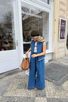 Denim Palazzo Pantolon - 0