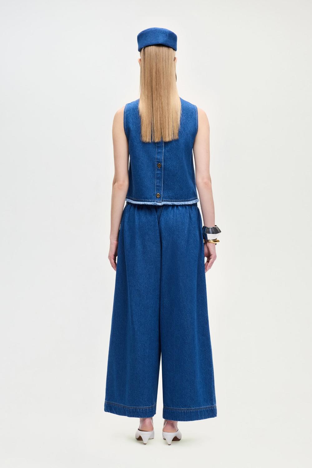 Denim Palazzo Pantolon - 2