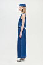 Denim Palazzo Pantolon - 5