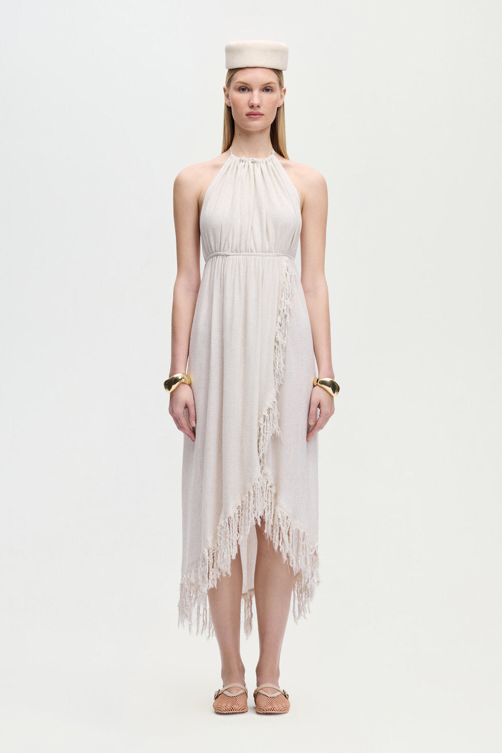 Kenevir Halter Yaka Elbise - 0
