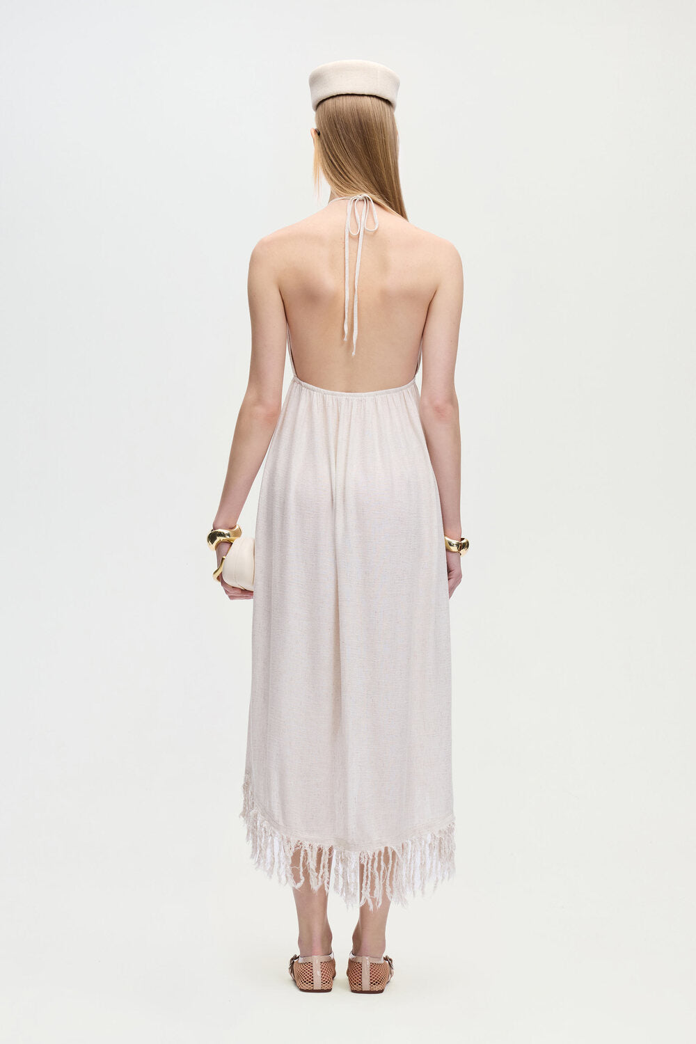 Kenevir Halter Yaka Elbise - 3