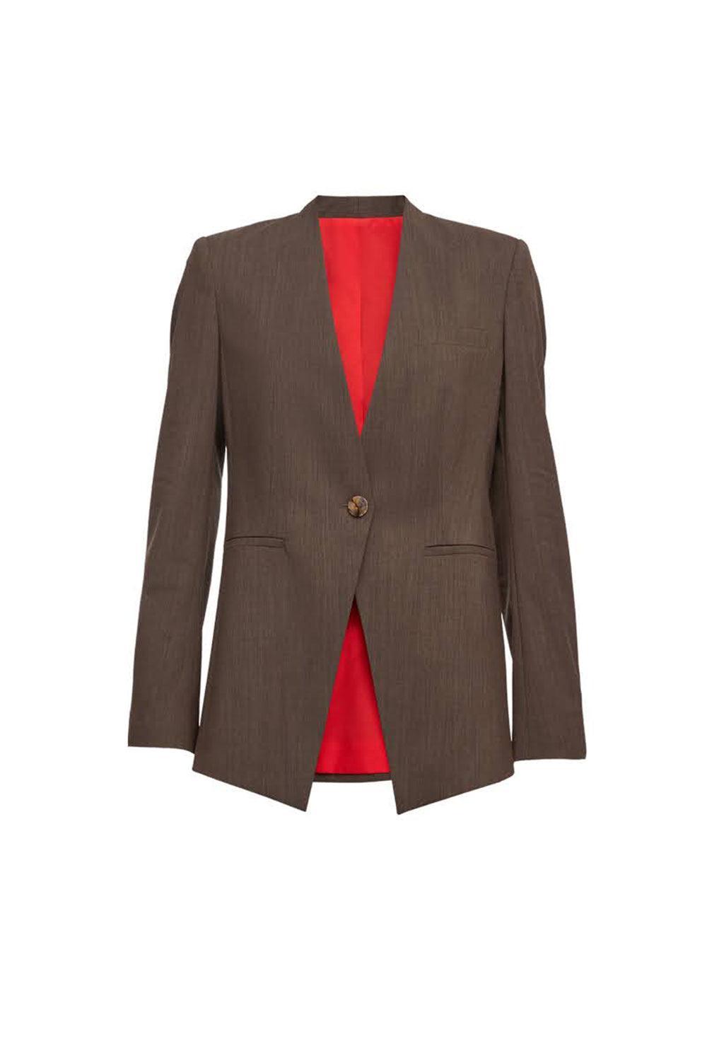 Seoul Blazer Ceket Kahverengi - 1