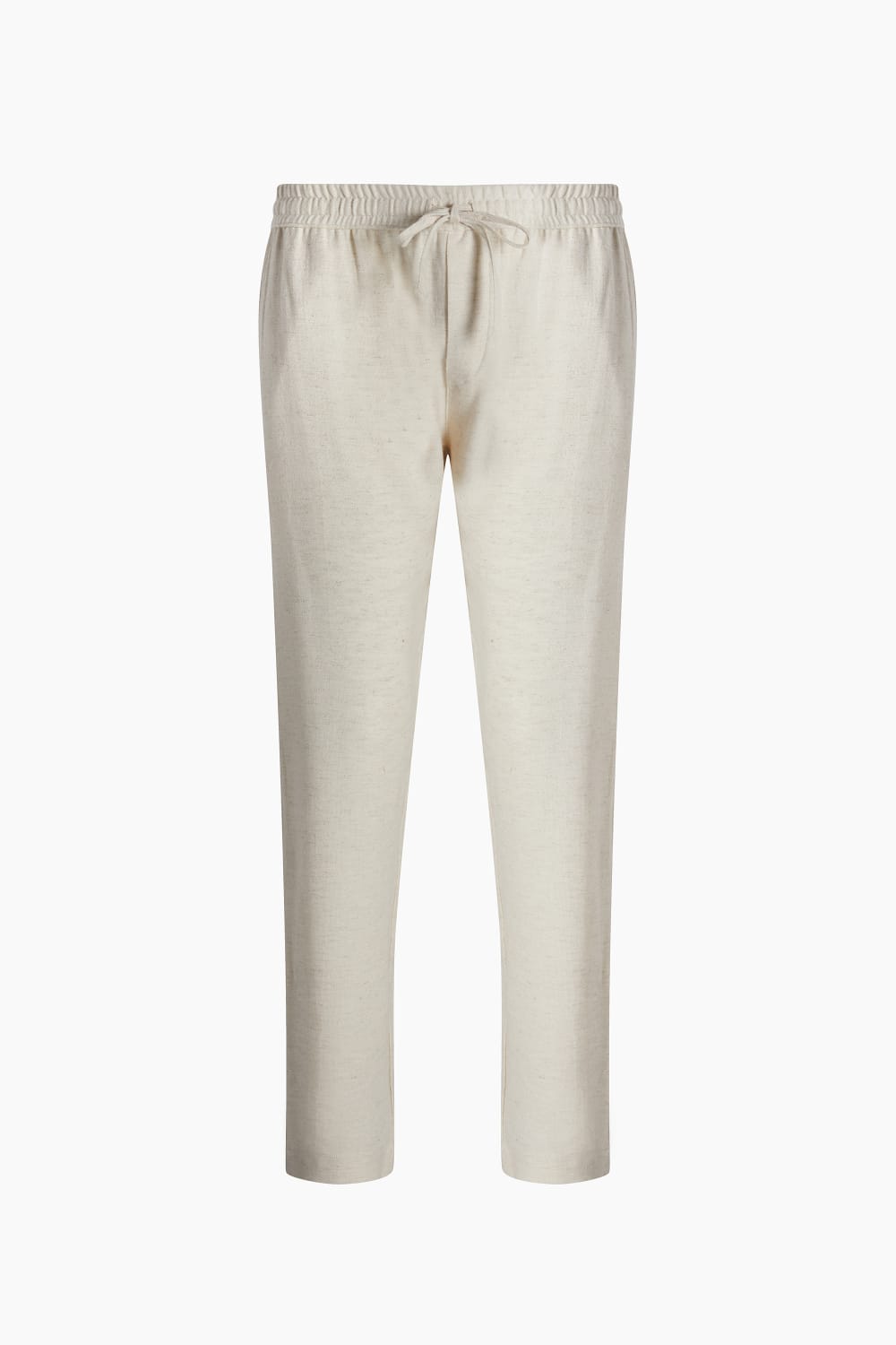 Keten Natürel Straight Pantolon - 1
