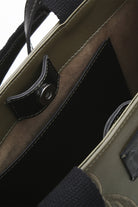 Embroidered Khaki Leather Tote - 10