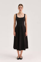 Poplin Midi Elbise - 0