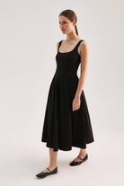 Poplin Midi Elbise - 5
