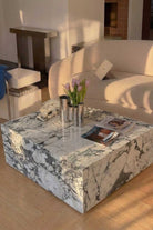 Calacatta Viola Küp Orta Sehpa 100x100x40 - 1