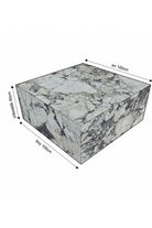 Calacatta Viola Küp Orta Sehpa 100x100x40 - 3