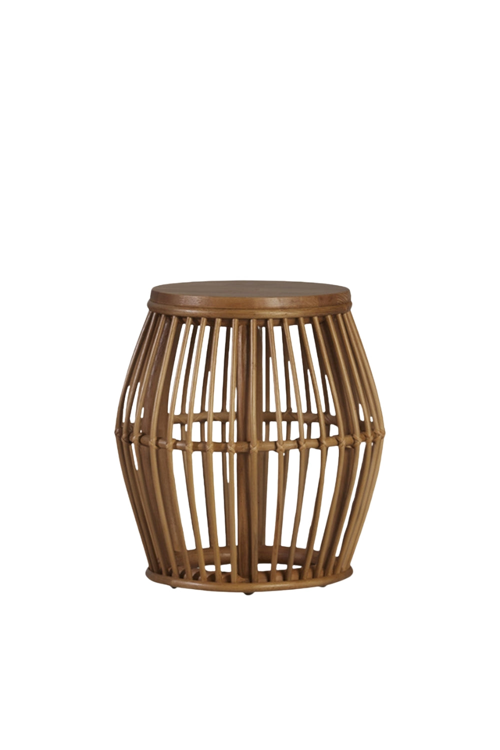 Rattan Ahşap Bambu Yan Sehpa - 0