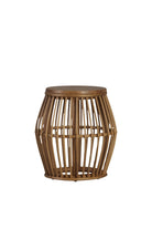 Rattan Ahşap Bambu Yan Sehpa - 0