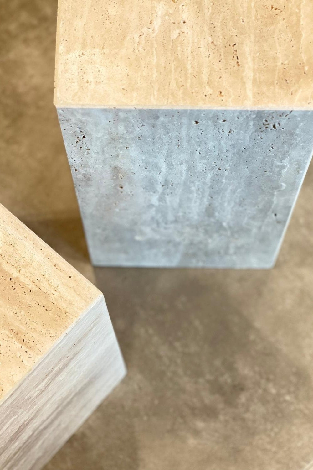 Cave Travertine Side Table - 3