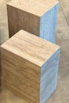 Cave Travertine Side Table - 5