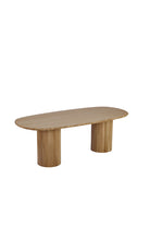 Fuga Ahşap Oval Yemek Masası 220 Cm - 1