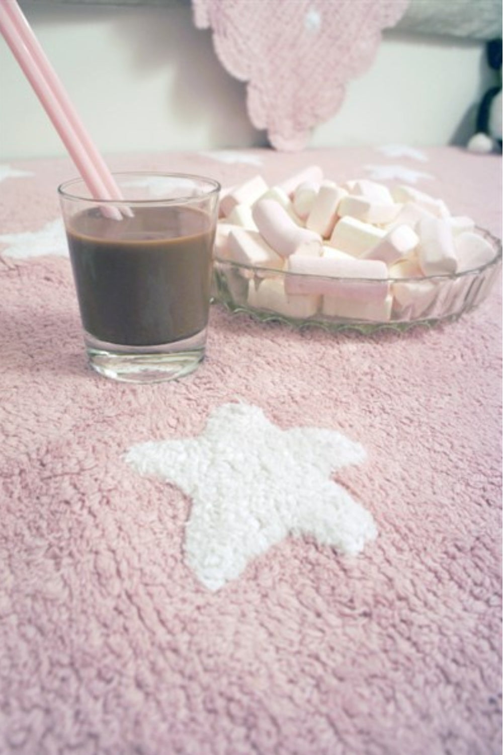 Stars Çocuk Odası Halısı Pembe/Beyaz - 3