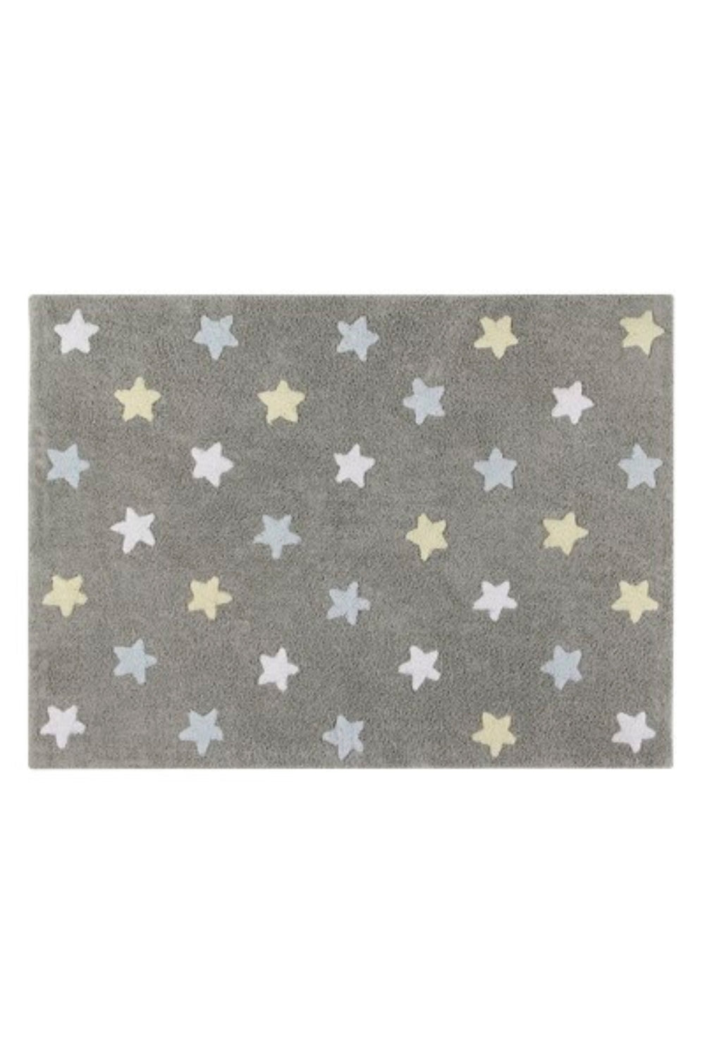 Stars Tricolor Halı Gri/ Mavi-Beyaz-Sarı - 0